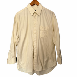 Ike Behar New York Cream Dress Shirt Cotton Long Sleeve 16.5 33